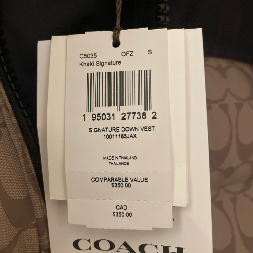 Coach S men’s size vest.